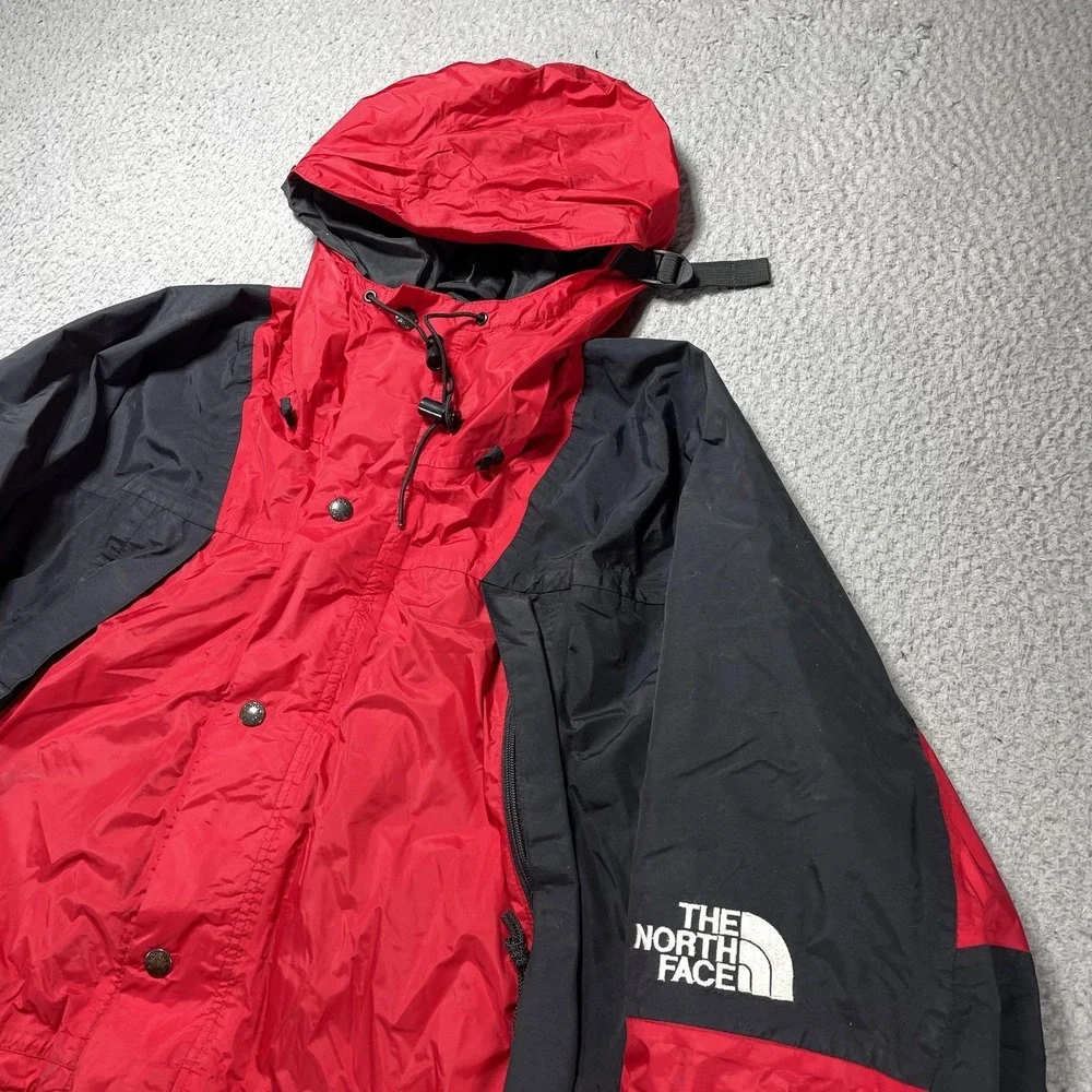 Vintage The North Face Jacket Mens Medium Red Black Gore-Tex Hooded Ski USA 90s